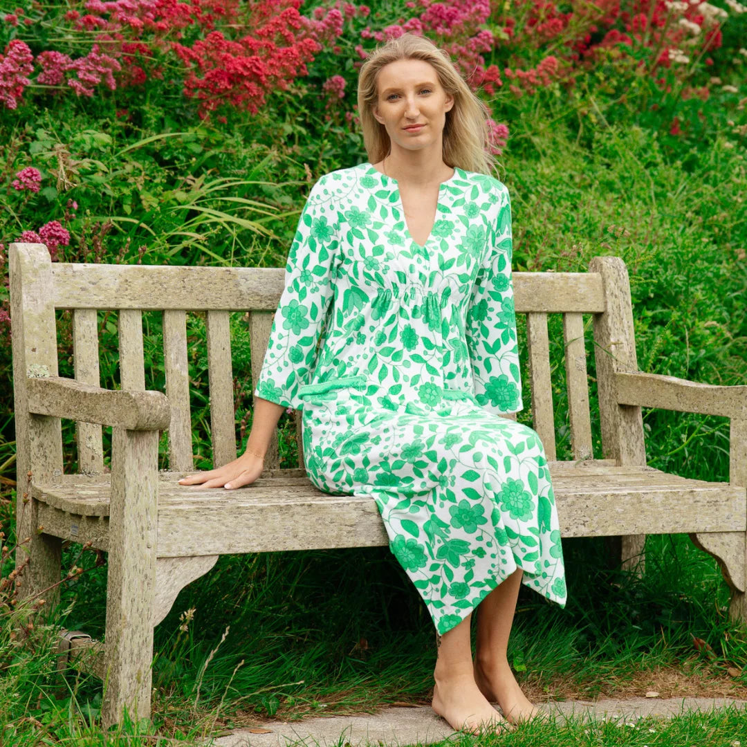 Victoria Floral Towelling Beach Dress / Cover Up | Apple