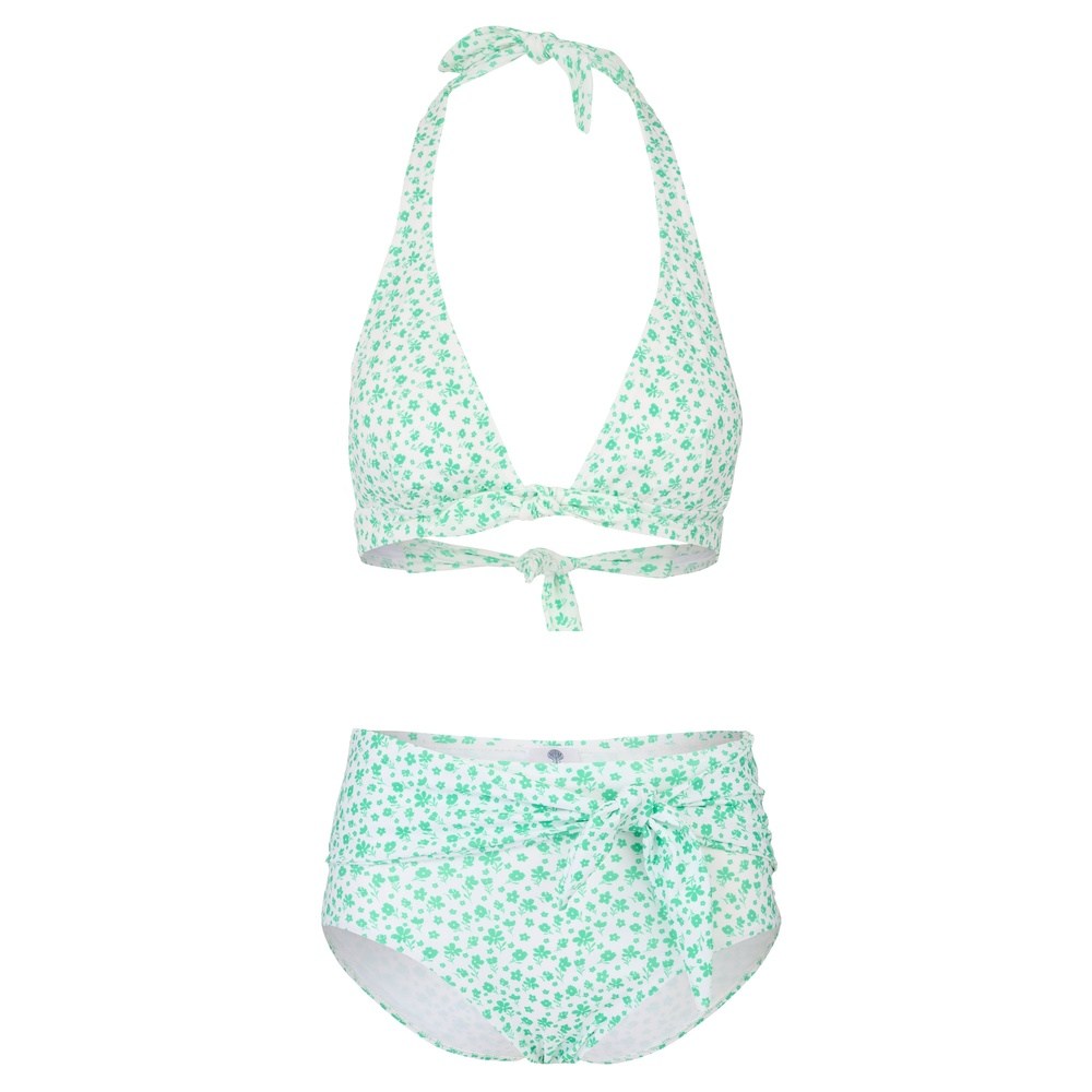 Camellia Bikini - Blue with White Raindrop