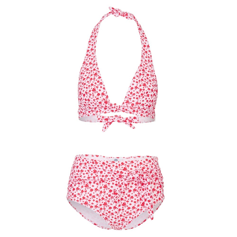 Camilla Floral Bikini Top | Crimson & White