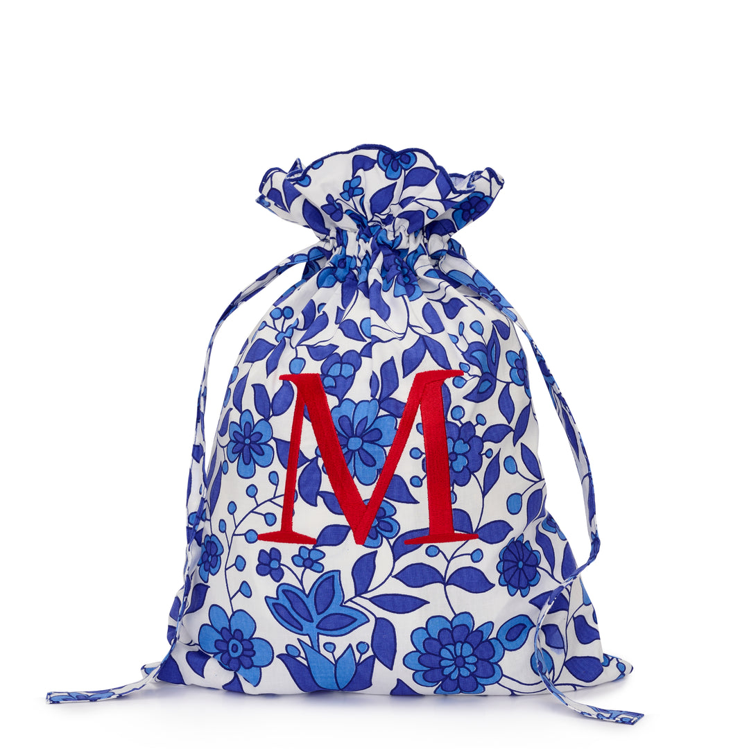 Floral Drawstring Smalls Bag | Marine