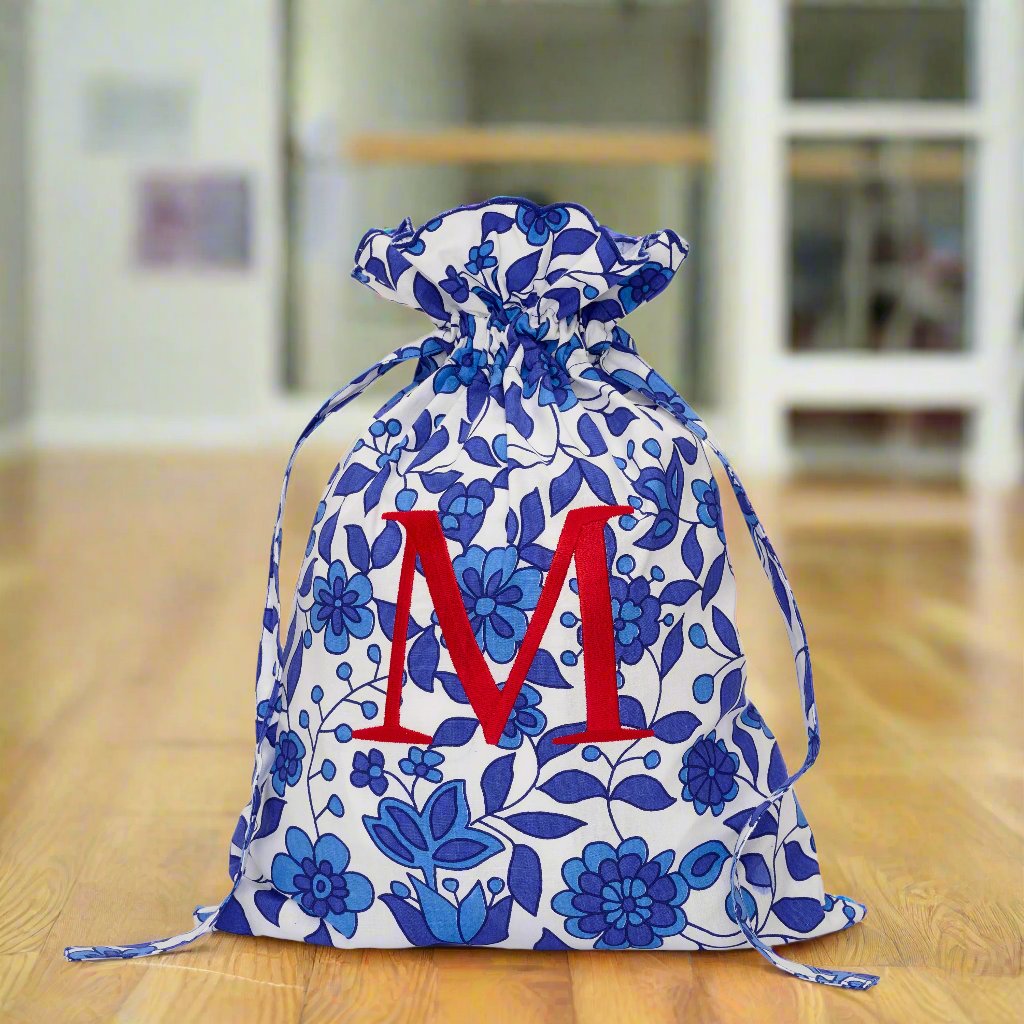 Floral Drawstring Smalls Bag | Marine