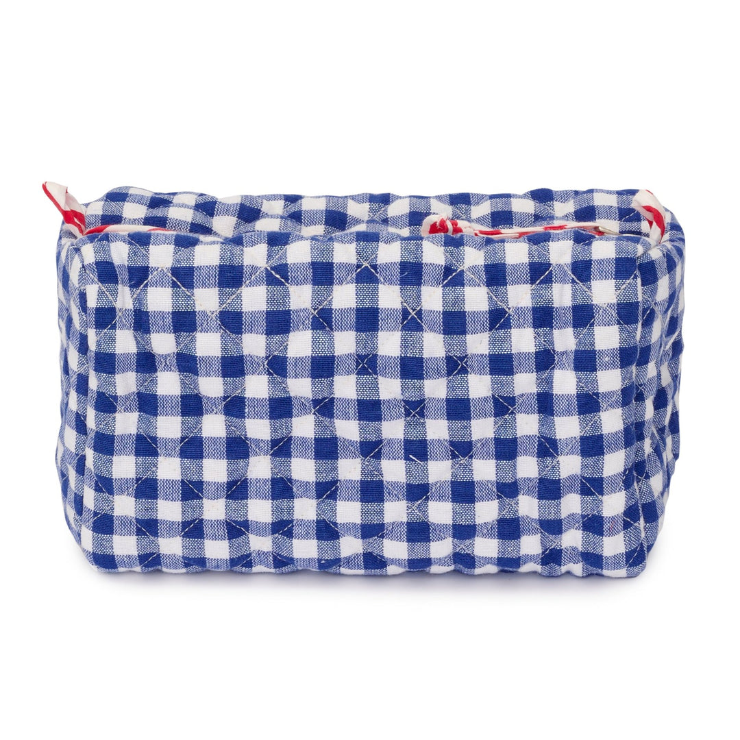 Quilted Gingham Mini Bag | Blue