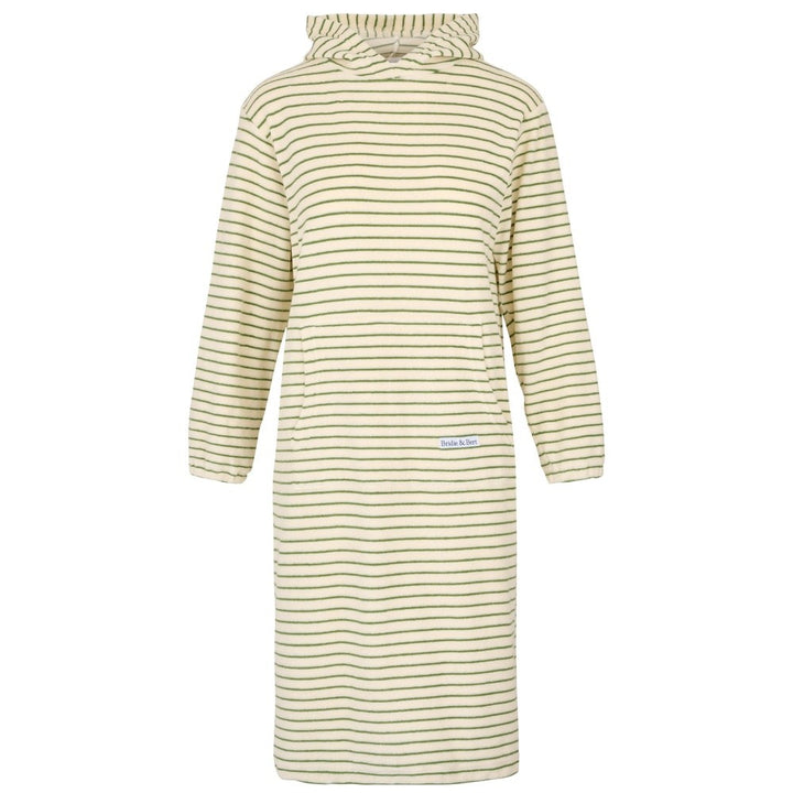 Jamie Striped Towelling Hooded Robe | Ivory & Thyme