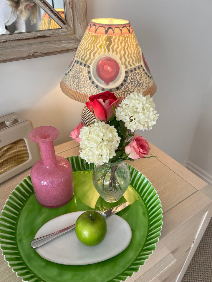 Round Scalloped Tray | Pink