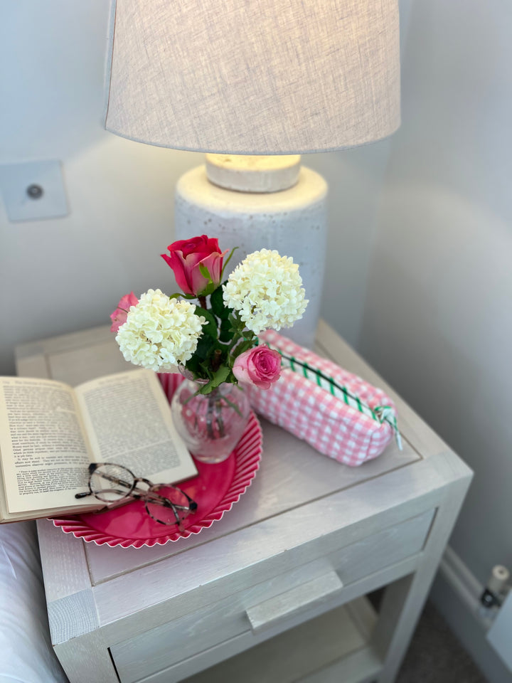 Round Scalloped Tray | Pink