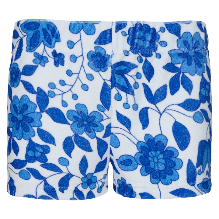 Womens Floral Towelling Hipster Shorts | Marine