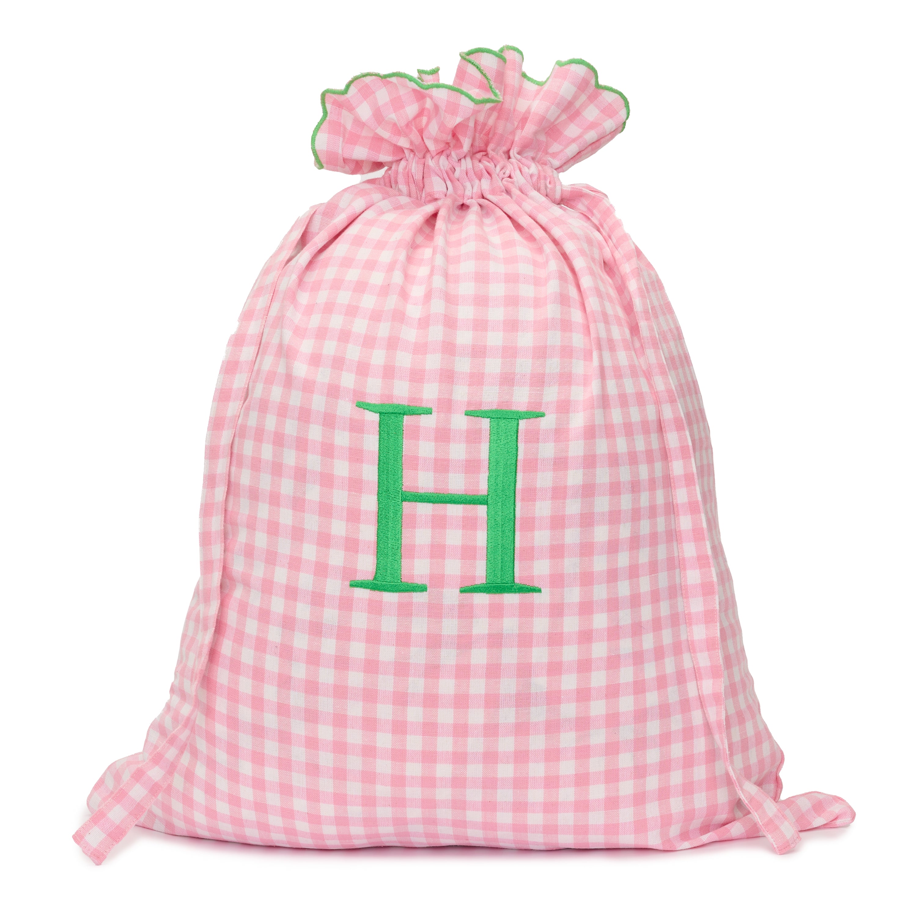 Gingham Drawstring Laundry Bag | Rose – Bridie & Bert
