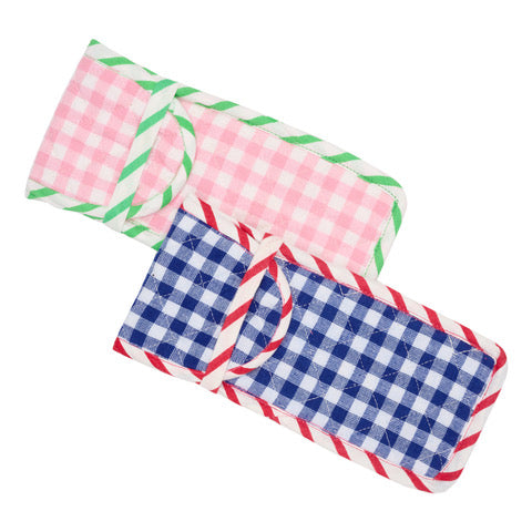 Quilted Gingham Glasses Case | Rose