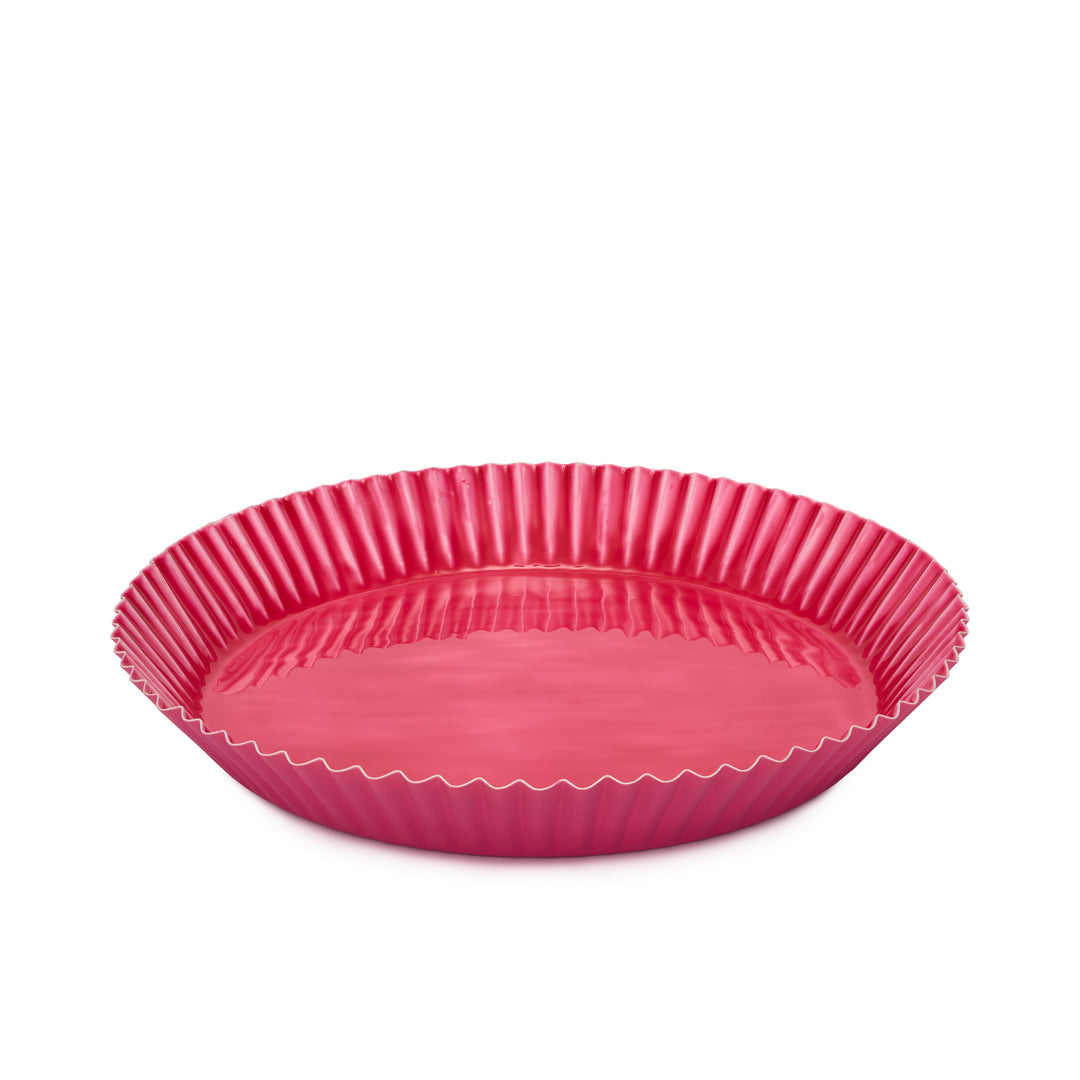 Round Scalloped Tray | Pink