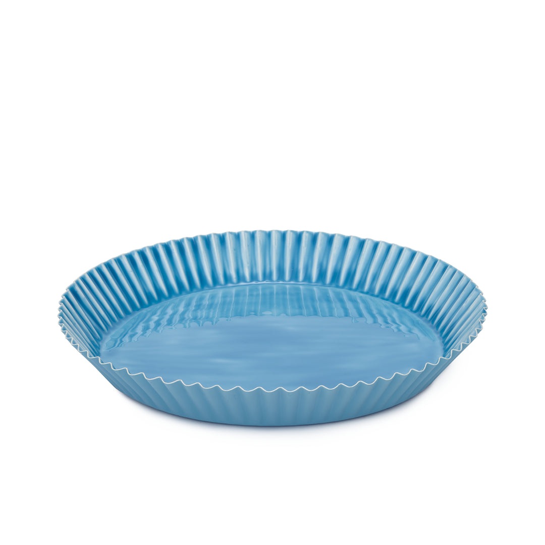 Round Scalloped Tray | Blue