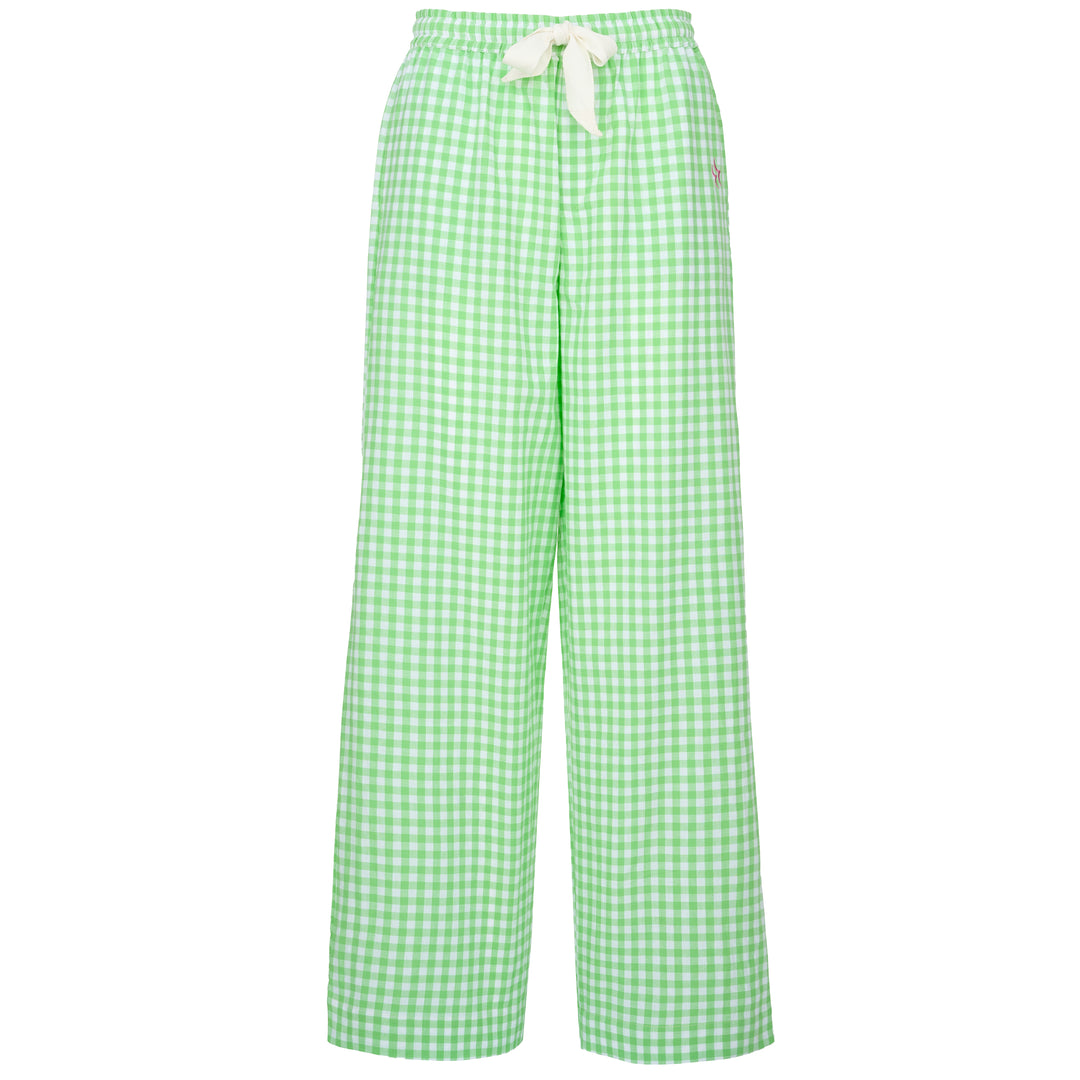 Slouchy Bottoms    Blue Gingham