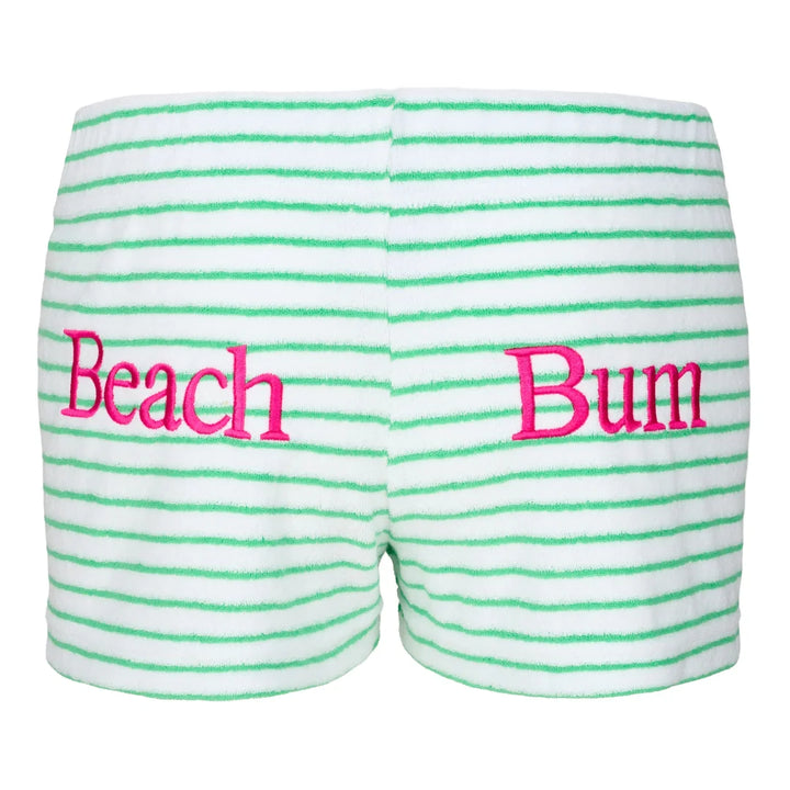Beach Bum Towelling Hipster Shorts | Apple Stripe