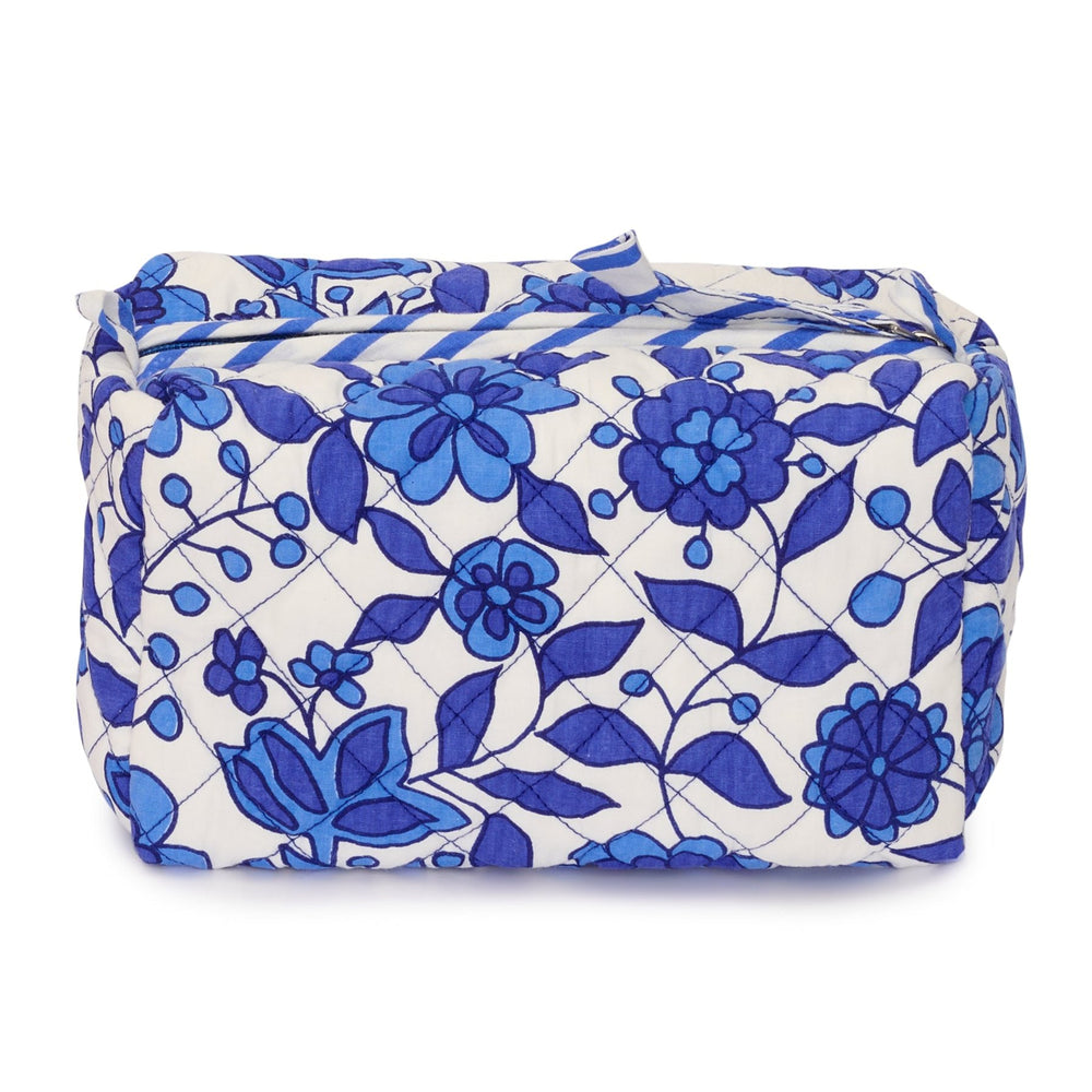 Quilted Floral Mini Bag | Marine Blue