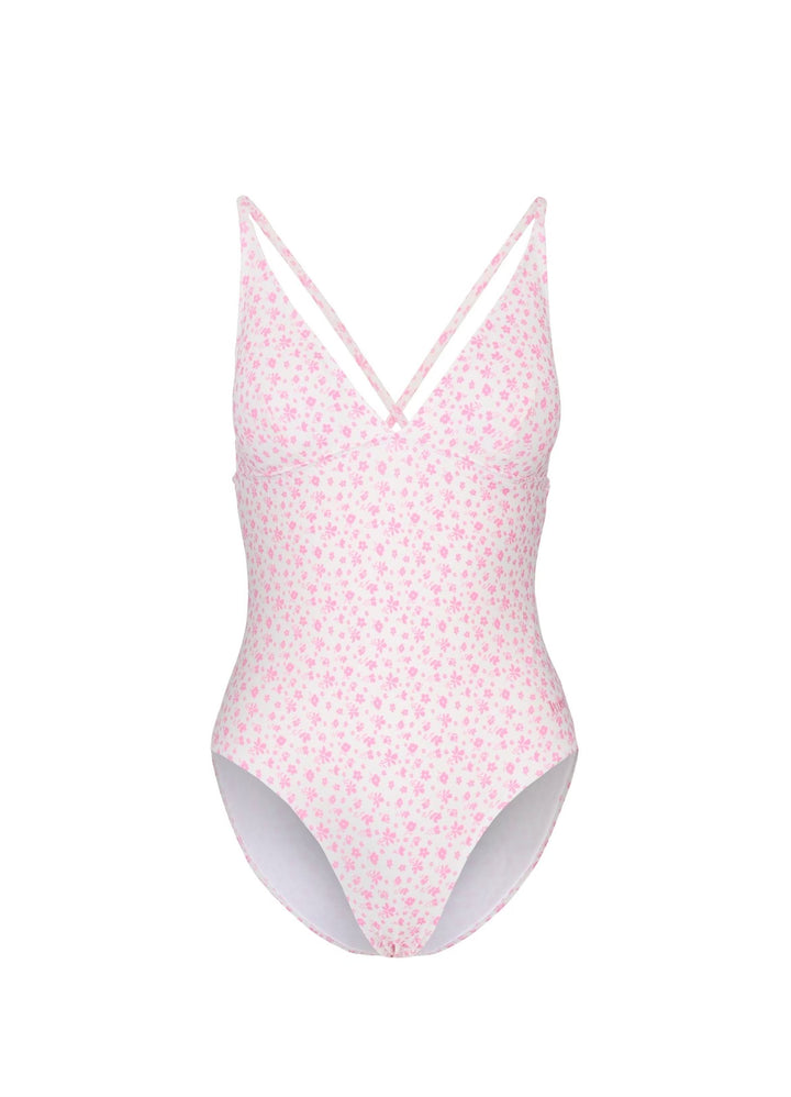 Melissa Floral Swimsuit | Apple & White