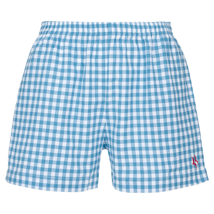 Womens 100% Cotton Shorts | Blue Gingham